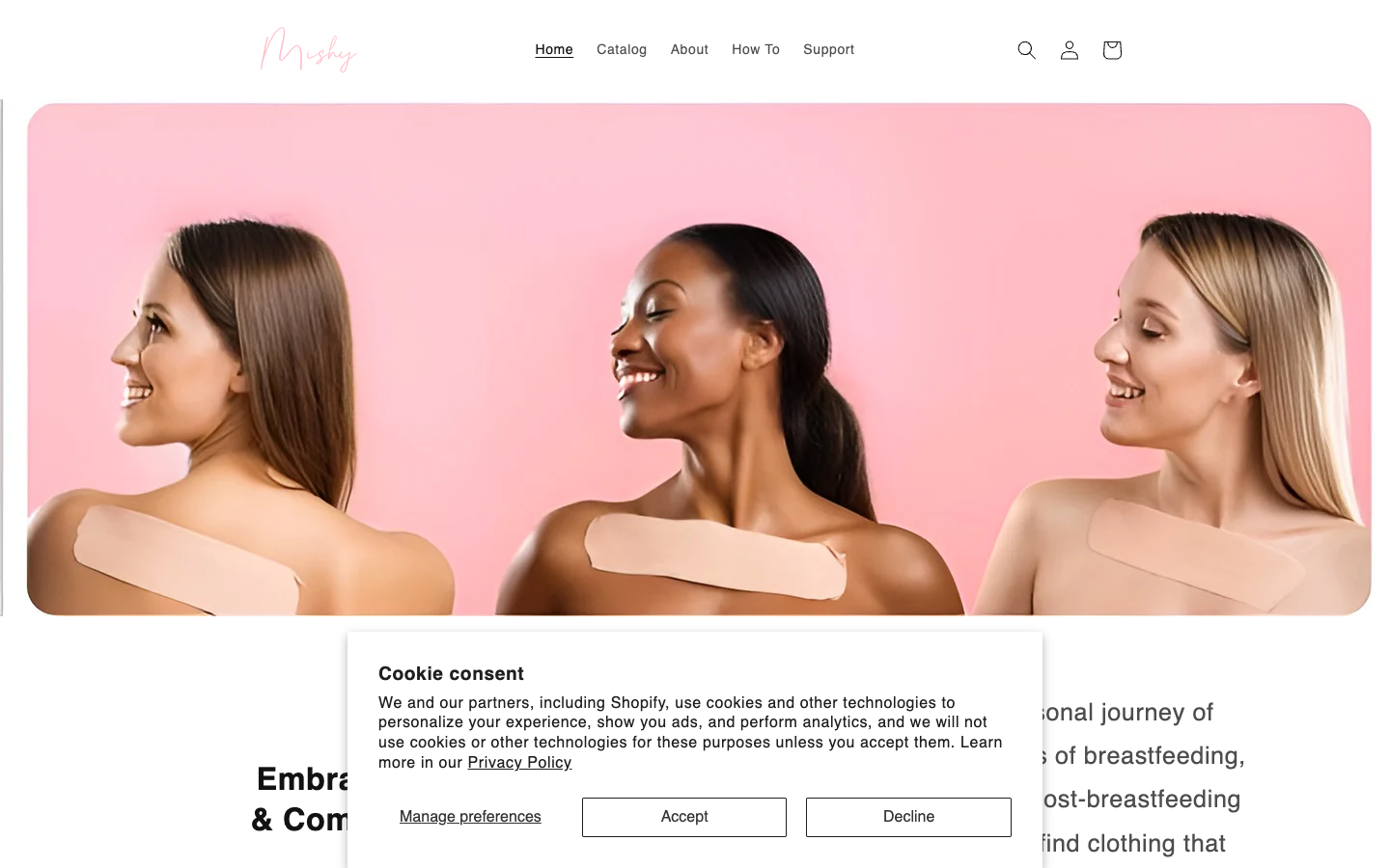 Mishy Shop website